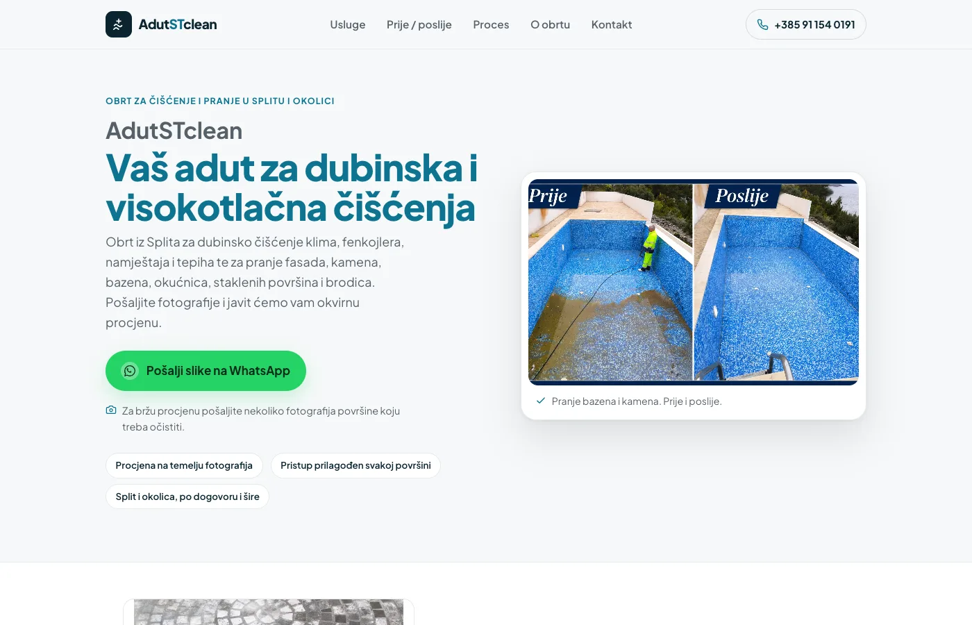 Prikaz web stranice AdutSTclean