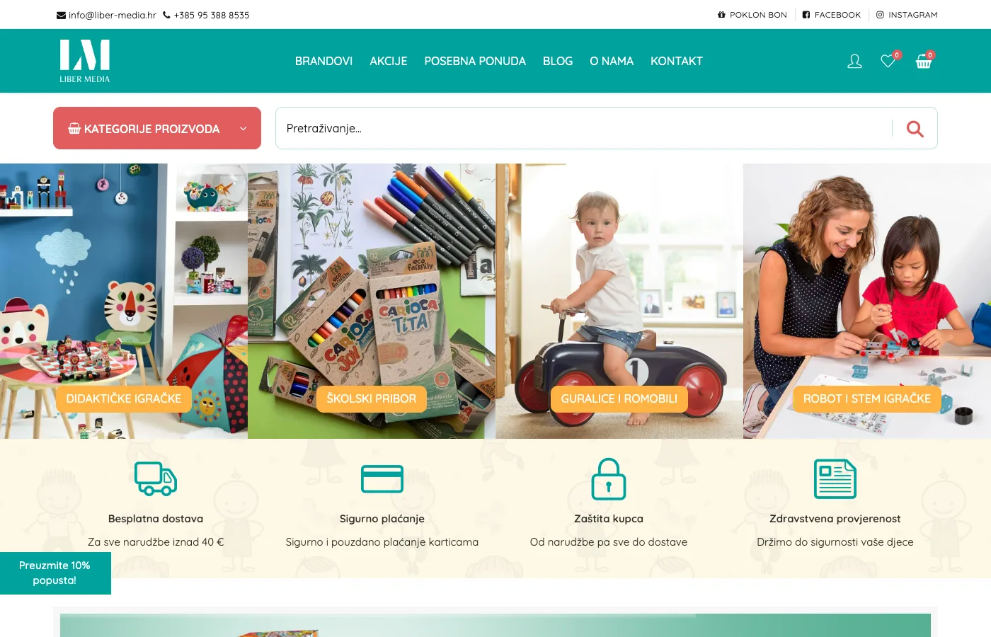 Prikaz web stranice Liber Media