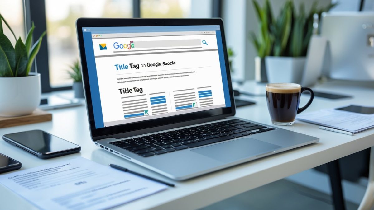 Moderno radno mjesto s prijenosnim računalom na stolu, mobitelom, bilješkama i šalicom kave u uredskom prostoru.